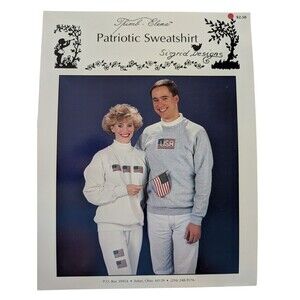 Sigrid Designs Thimb Elena Patriotic Sweatshirt American Cross Stitch Pattern